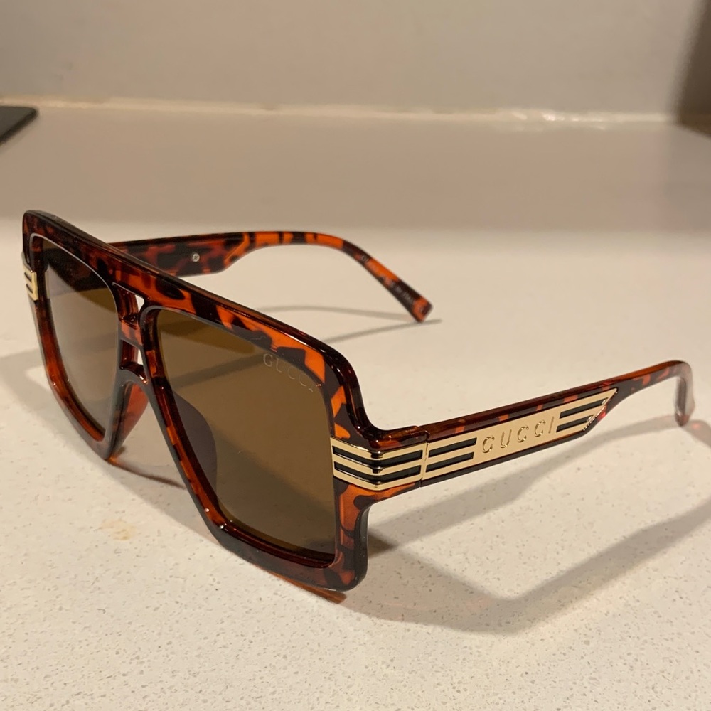 Gucci Tortoiseshell Square Sunglasses